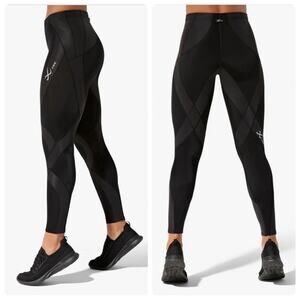 CW-X Stabilyx Compression Running Tights 2XL Black Support Web Full Length